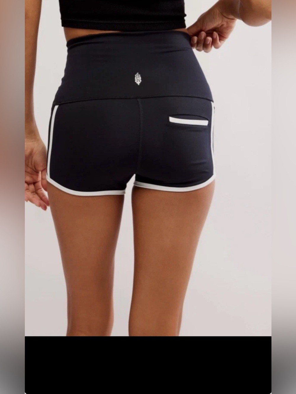 FP Movement Free People Island Time Black White Athletic Running short